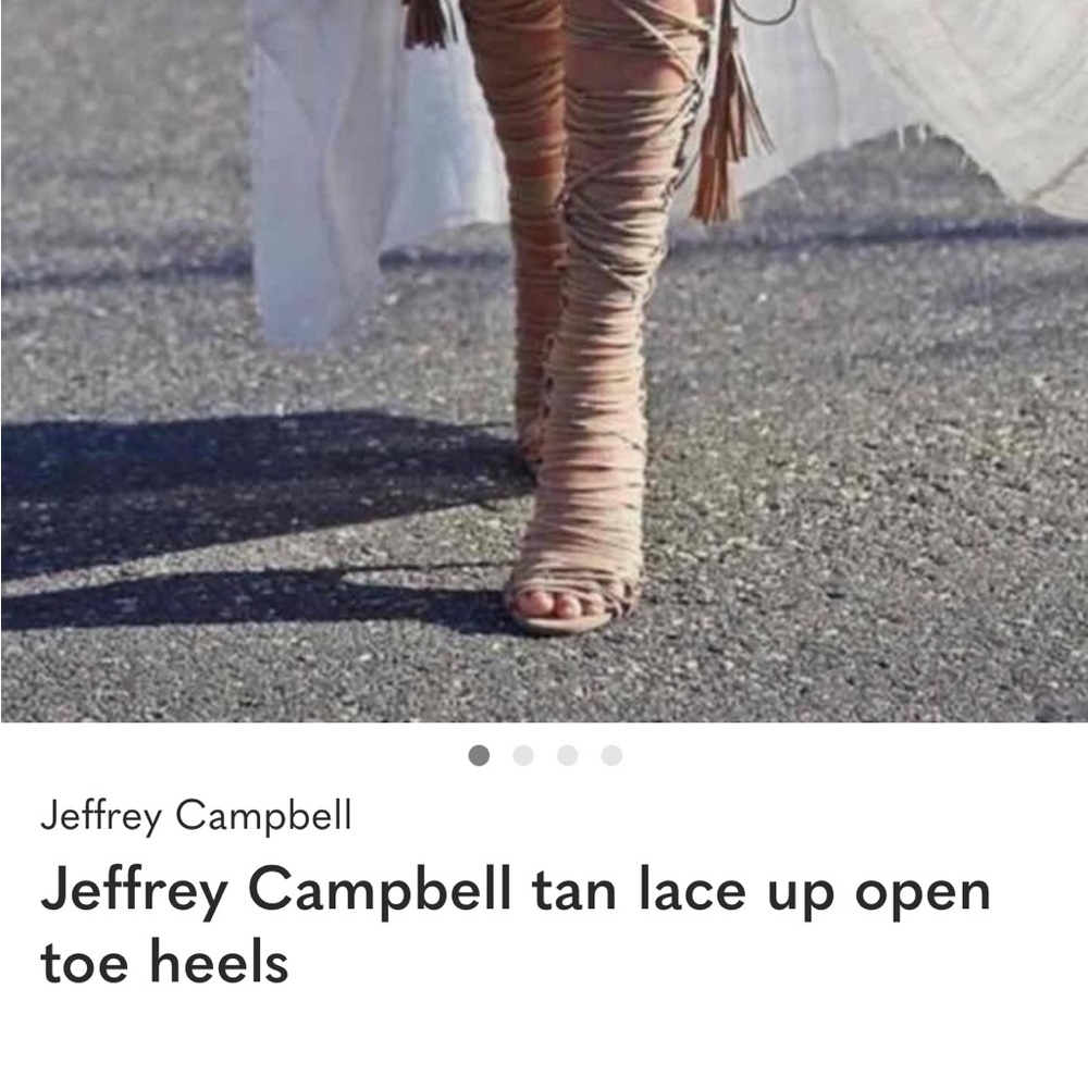 Jeffrey Campbell Beige Suede Advent Sandals with original Box